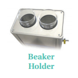 Beaker Holder, Stainless Steel, Holds (2) 500 mL Beakers