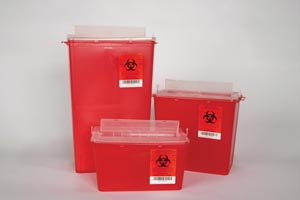[145004] Plasti Horizontal Entry Container, 4 Qt Red