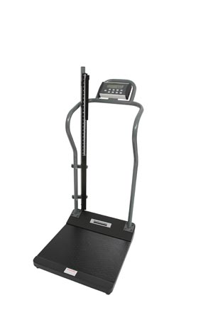 [3001KL-AMHR] Health O Meter Digital Patient Platform Scale with Height Rod, Antimicrobial, Assembled