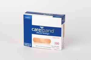 [CBD4018] Aso Careband™ Fabric Strip Bandage, ¾" x 3", Latex Free (LF), 100 bx