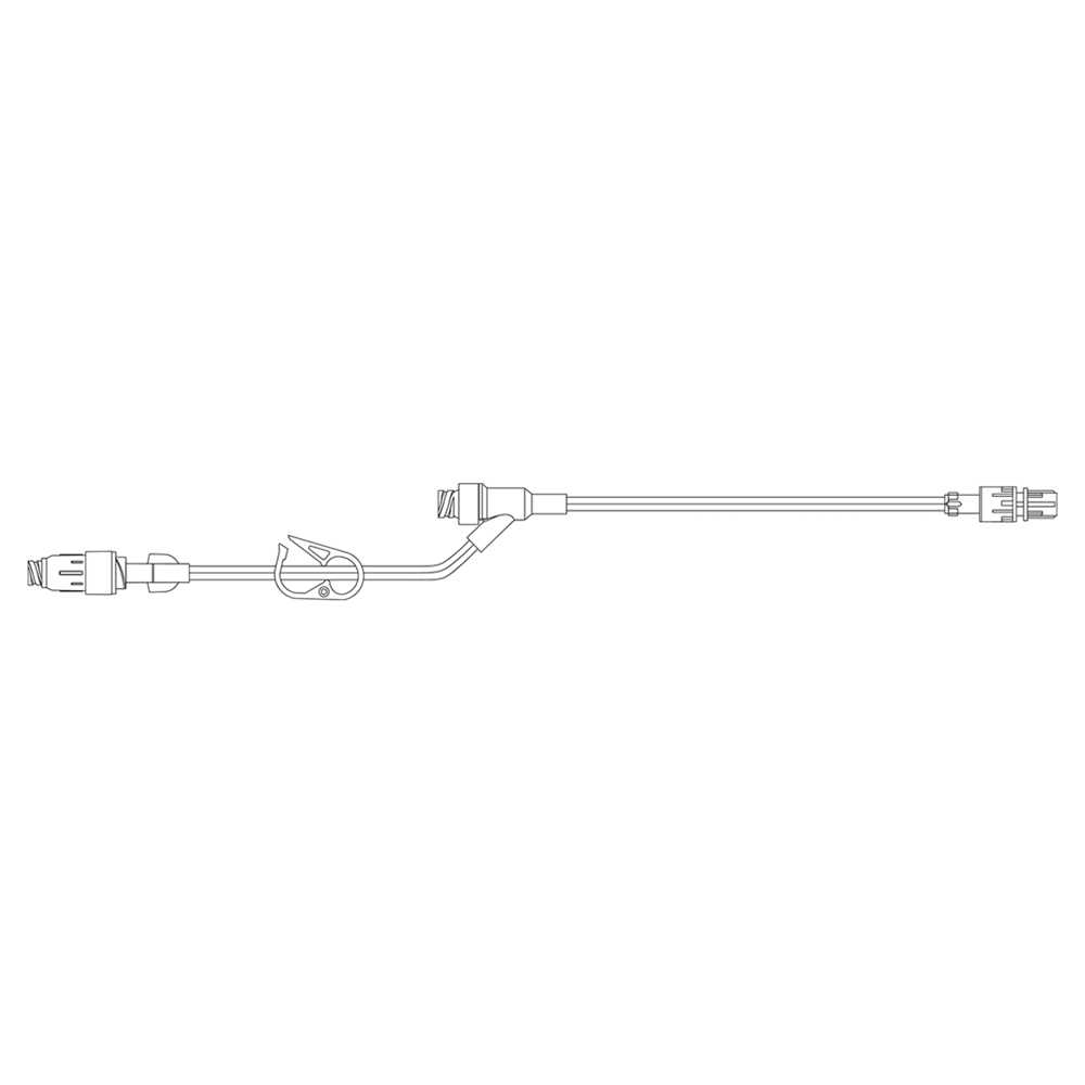 [MPX5302-C] BD Pressure Rated Extension Set with Removable Maxplus Needleless Connector, Pinch Clamp, Needleless Y-Site and Male Spin Lock, 50/Pack
