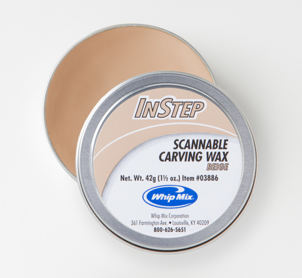 [03886] Whip Mix - InStep Carving Wax Scannable Carving Wax, Beige - 1.5oz.