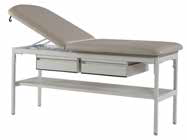 [415DD] Exam Room Treatment Table with Shelf, Adjustable Back and Countour Top and Two Drawers