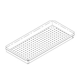 [MIT206] Instrument Tray (small) 6x12 stainless steel