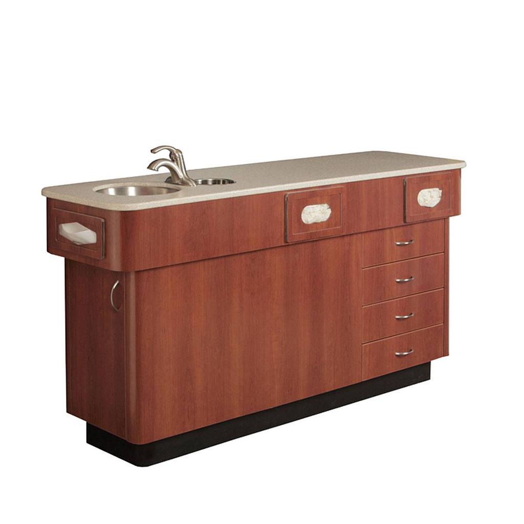 [300-9922] Boyd Center Island Cabinet 72" x 24" Solid Surface Top