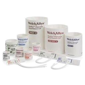 Welch Allyn Trimline Vinyl Disposable Neonatal Blood Pressure Cuff with Male Luer Slip Connector, Size 1, 40/Case