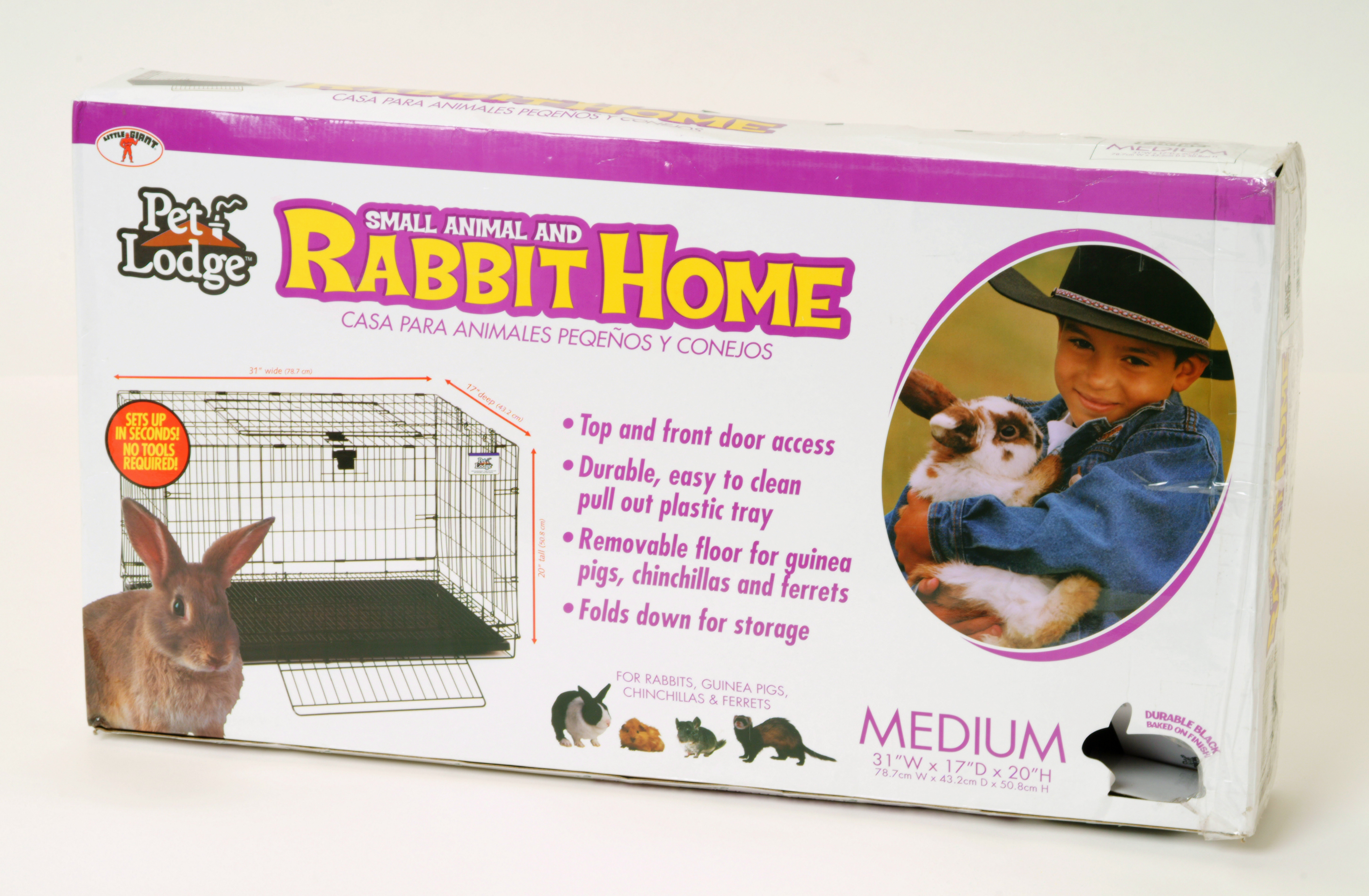 Medium Wire Pup-up Rabbit Cage