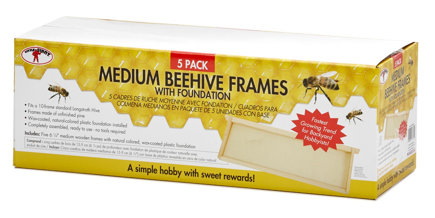 Little Giant Medium Hive Frame 5 pack