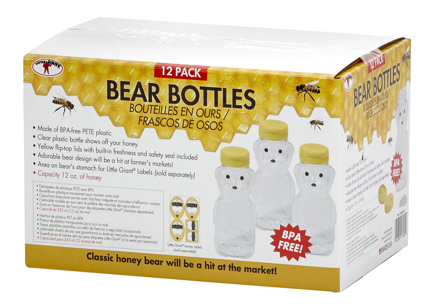 Little Giant Bear Bottles 12oz bottle 12 count