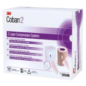 3M Health Care Coban Toe Boot Two-Layer Compression Bandage Systems, 8 Cartons/Case