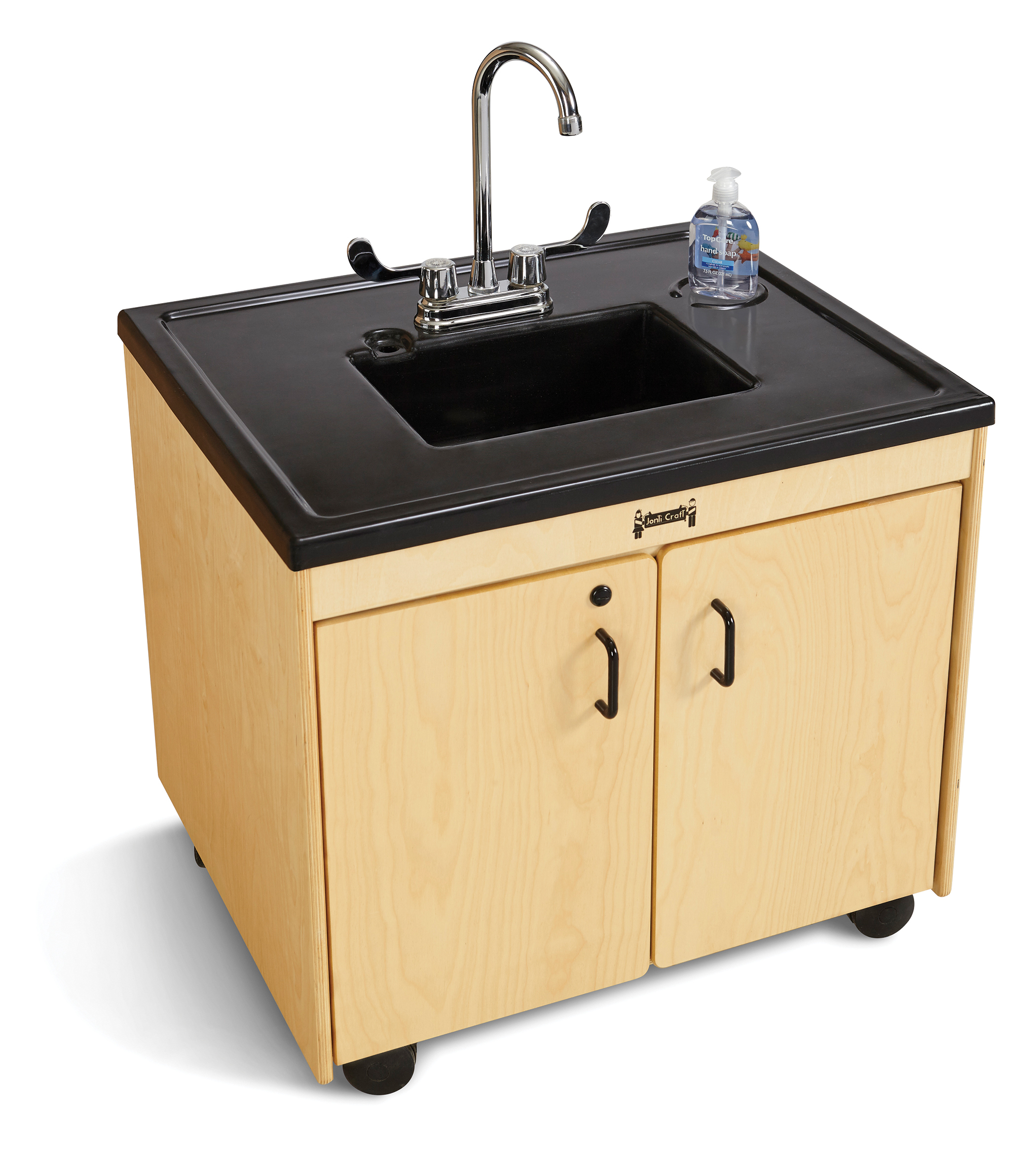 Jonti-Craft® Clean Hands Helper Portable Sink - 38" Counter - Plastic Sink