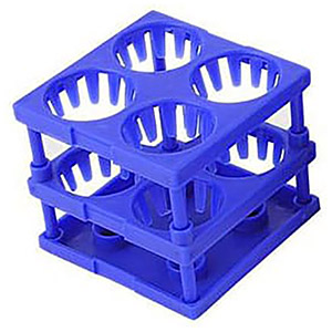 Unico Tube-Cube 4 Place Holds Up to 26 - 30mm Tube Rack, 1/Pack