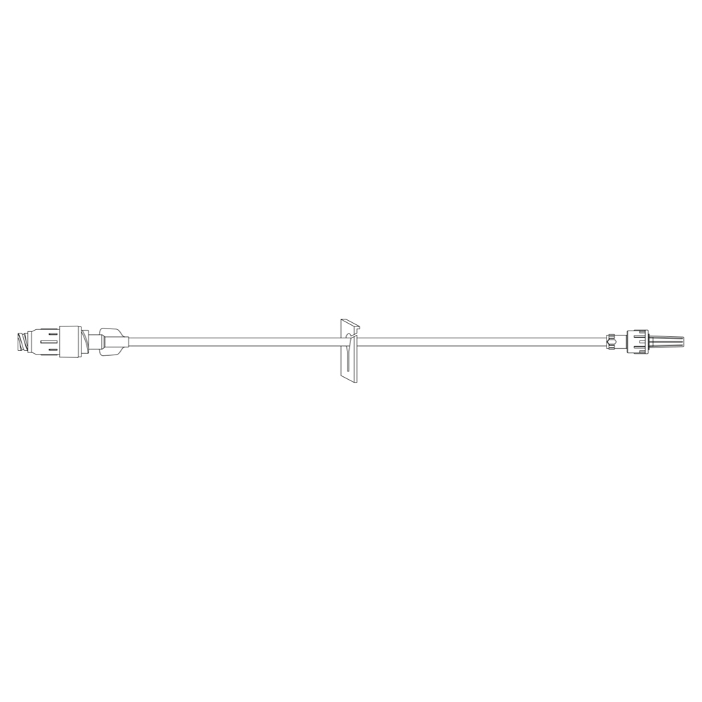 BD 14 inch Minibore Extension Set with Removable Maxplus Clear Needleless Connector, Removable Slide Clamp and Male Spin Lock, 50/Pack