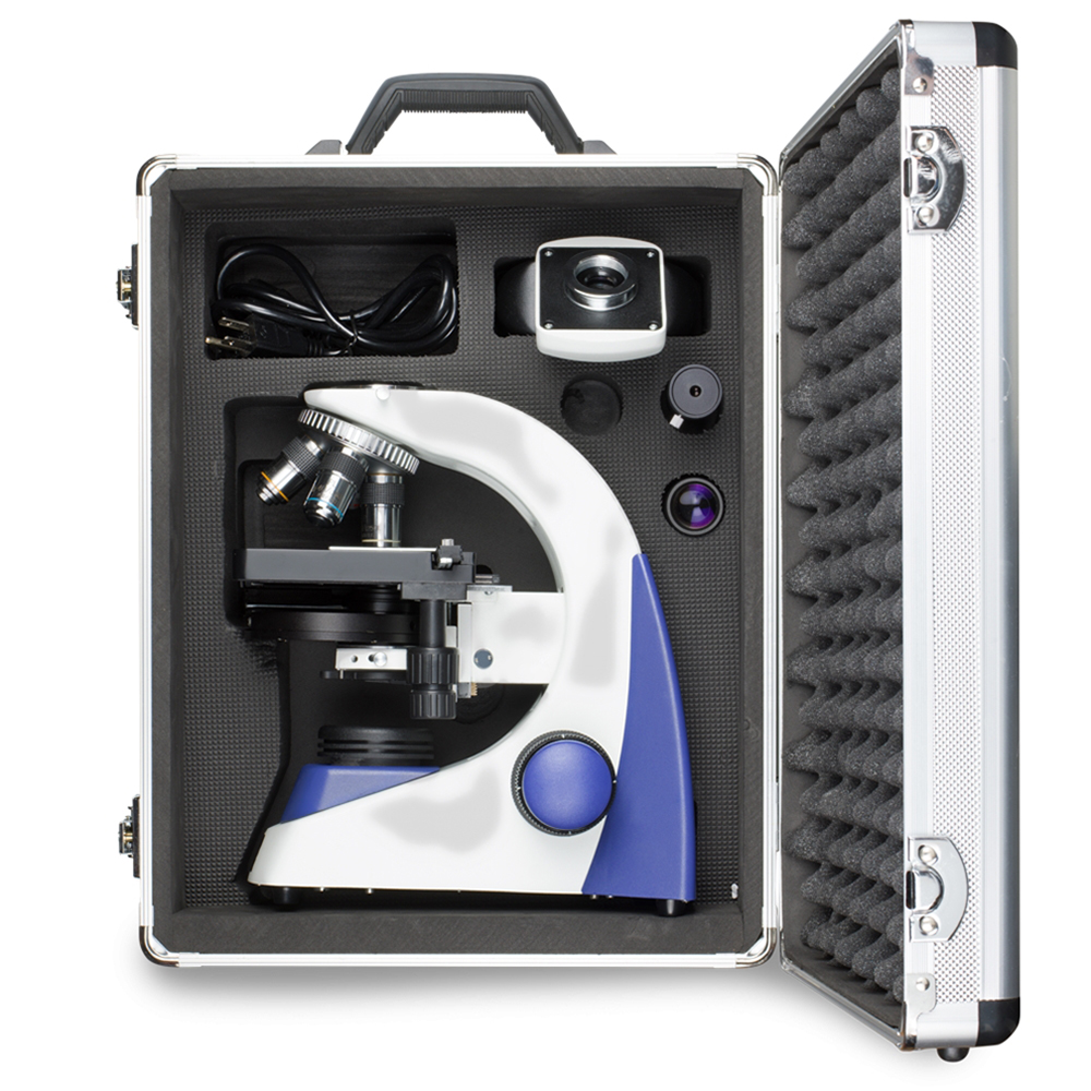 Unico Trinocular WF10X/18 High-Eyepoint Eyepiece 4X/10X/40X/100X(oil) Achromatic Objective Microscope