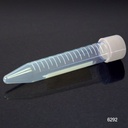 Globe Scientific 10 ml PP Non-Sterile Centrifuge Tube w/ Separate Natural Screw Cap, 1000/Case