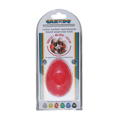 Fabrication CanDo Large Gel Light Cylindrical Hand Squeeze Ball, Red
