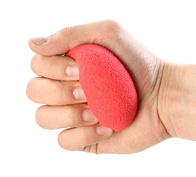 Fabrication CanDo 3 inch Memory Foam Easy Hand Squeeze Ball, Red