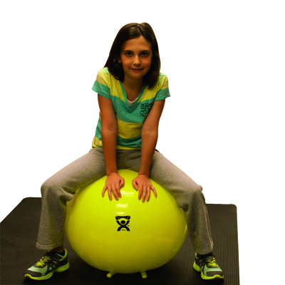 Fabrication CanDo 18 inch Inflatable Exercise Ball w/ Stability Feet, Yellow