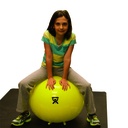 Fabrication CanDo 18 inch Inflatable Exercise Ball w/ Stability Feet, Yellow