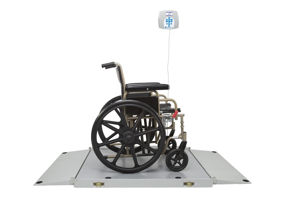 Health O Meter Professional 454 kg Digital Wheelchair Dual Ramp Scale Kilograms Only w/ Extra Large Platform