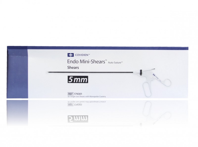 Medtronic Endo Mini-Shears 5 mm Single Use Suture Shears, 6/Box