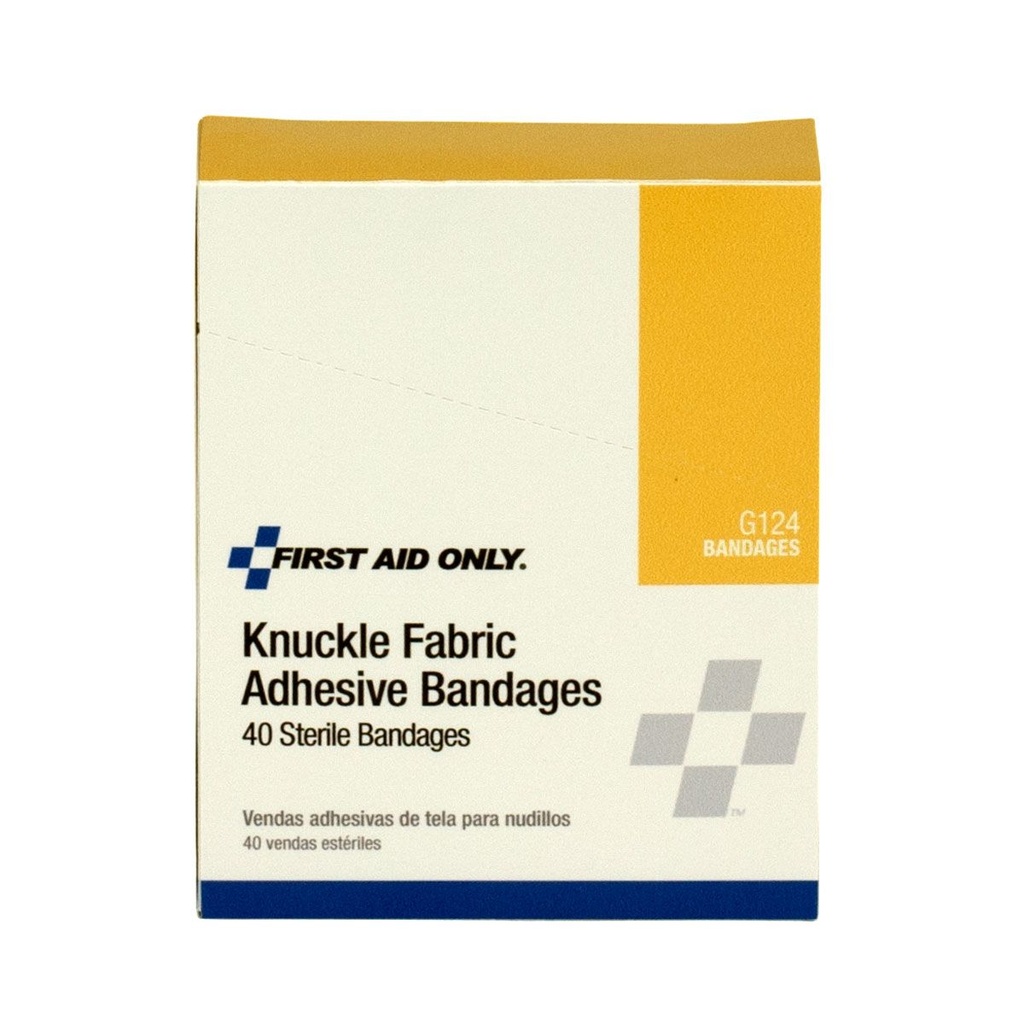 First Aid Only Fabric Knuckle Adhesive Bandage, 40/Box