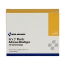 First Aid Only 3/4 inch x 3 inch Sterile Plastic Bandage, 100/Box