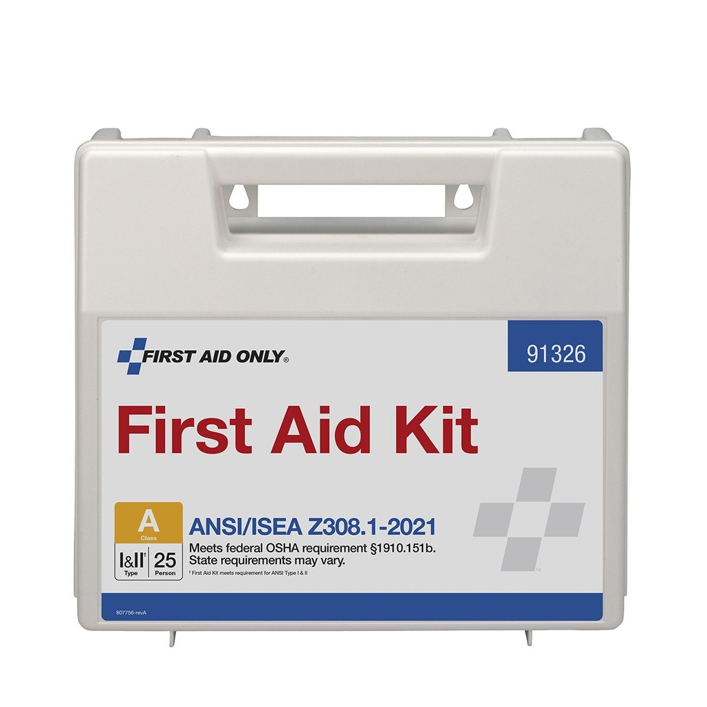 First Aid Only 25 Person ANSI Class A First Aid Kit with Plastic Case & Dividers