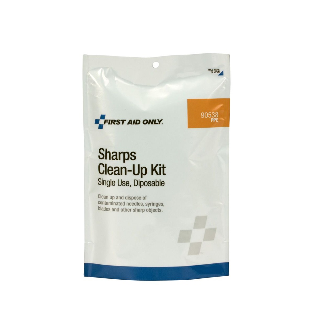First Aid Only Sharps Disposable Clean Up Kit