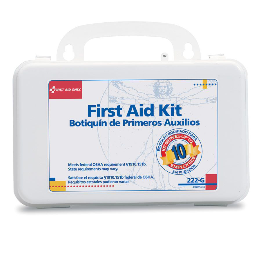 First Aid Only 10 Person Bulk First Aid Kit with Gasket & Plastic Case