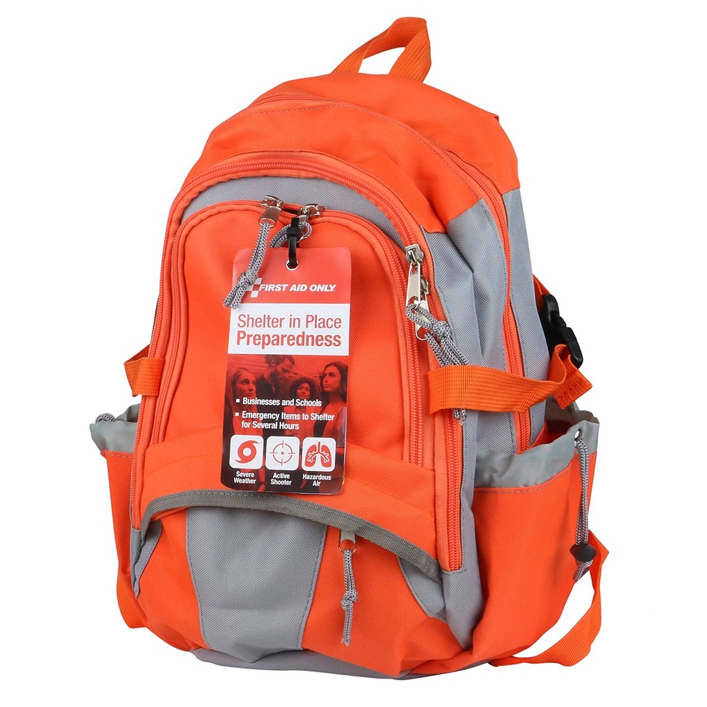 First Aid Only 20 Person Shelter In Place Emergency Preparedness Kit with Backpack