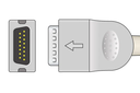 EKG EK10 Leadwire Cable, 10 Leads, Pinch/Grabber, 9.8ft, Reusable, Burdick Compatible