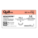 Surgical Specialties Quill Monoderm 3-0 3.5 cm x 3.5 cm Polyglycolic Acid / PCL Absorbable Suture with Needle and Undyed, 12 per Box