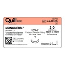 Surgical Specialties Quill Monoderm 2-0 19 mm Polyglycolic Acid / PCL Absorbable Suture with Needle and Undyed, 12 per Box