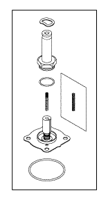 Solenoid Valve Repair Kit For 3/8" Port Valves - Diaphragm Style Repair Kit