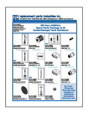 Spare Parts Package for Getinge/Castle 3525