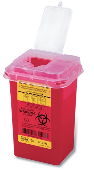 BD Sharps Collector, 1.0 Qt, Phlebotomy, Red
