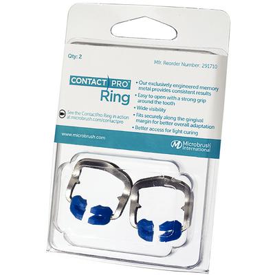 Microbrush Contactpro® Ring, Metal and Silicone, One Size, 2/pk