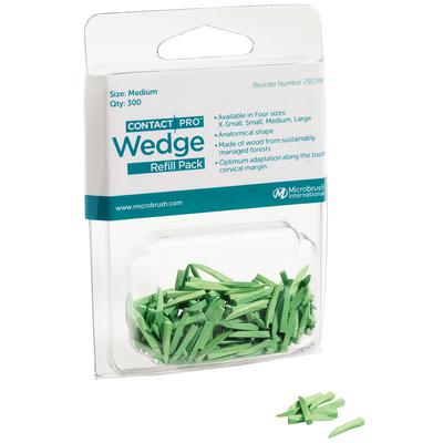 Microbrush Contactpro® Wedge, Medium, Green, 300/pk