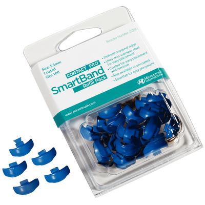 Microbrush Contactpro™ SmartBands Sectional Matrix Bands-5.5mm refill. Coated Blue 100/pk