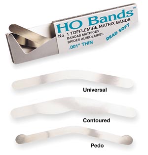 Microbrush HO Bands™ Tofflemire Matrix Bands, #13 Pedo-Dead Soft 0.001"