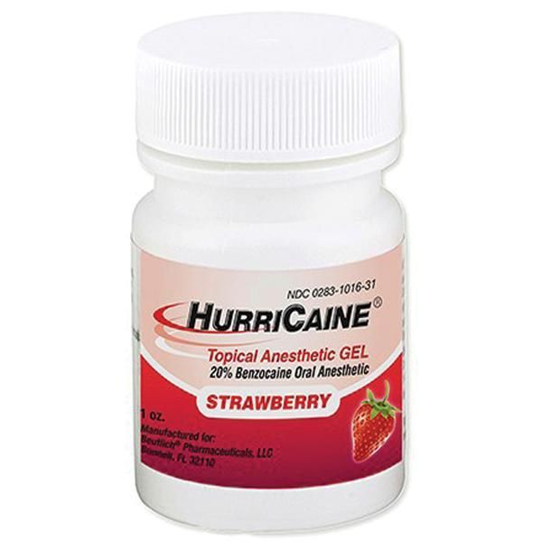 Beutlich HurriCaine® Topical Anesthetic Gel - Strawberry