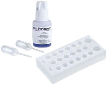 Glustitch Periacryl® Oral Adhesive, 2 mL Bottle w/ Autoclavable Tray and 20 Pipettes, Clear
