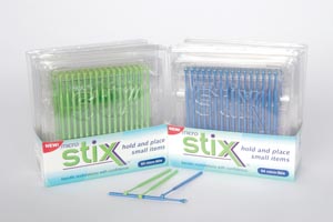 Microbrush Micro-Stix™ Adhesive Tip Applicator, Original, Blue, 64/pk