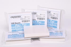 Crosstex Mixing Pads - Poly Coated, 3" x 3", 6/pkg