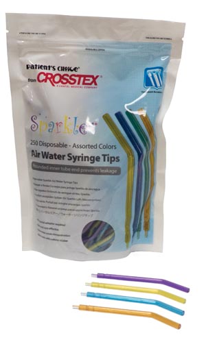 Crosstex Sparkle™ Syringe Tips, Assorted Colors, 250/bg