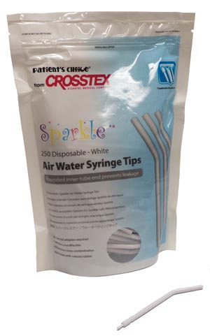 Crosstex Sparkle™ Syringe Tips, White, 250/bg