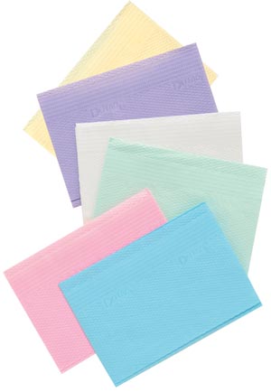 Mydent Defend+Plus Patient Towel, 2-Ply Paper, Poly, 18" x 13", Lavender
