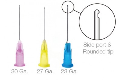 Pac-Dent OptiProbe™ Needle Tips SidePort 23 Ga, Round Tip, Sideport, Blue, 100 pack