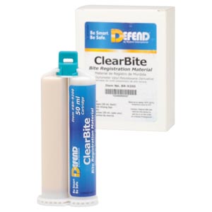 Mydent ClearBite. Unflavored. 2x50 mL cartridges + 6 pink mixing tips/bx, 50 bx/cs